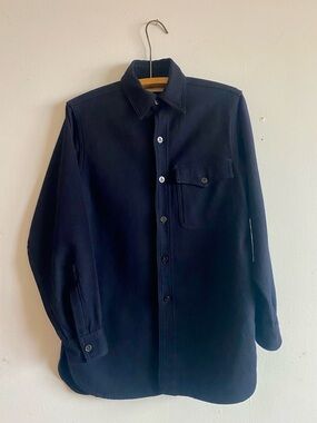 Vintage WWII Navy CPO Shirt Single Pocket Wool Naval Clothing Factory 30s 40s